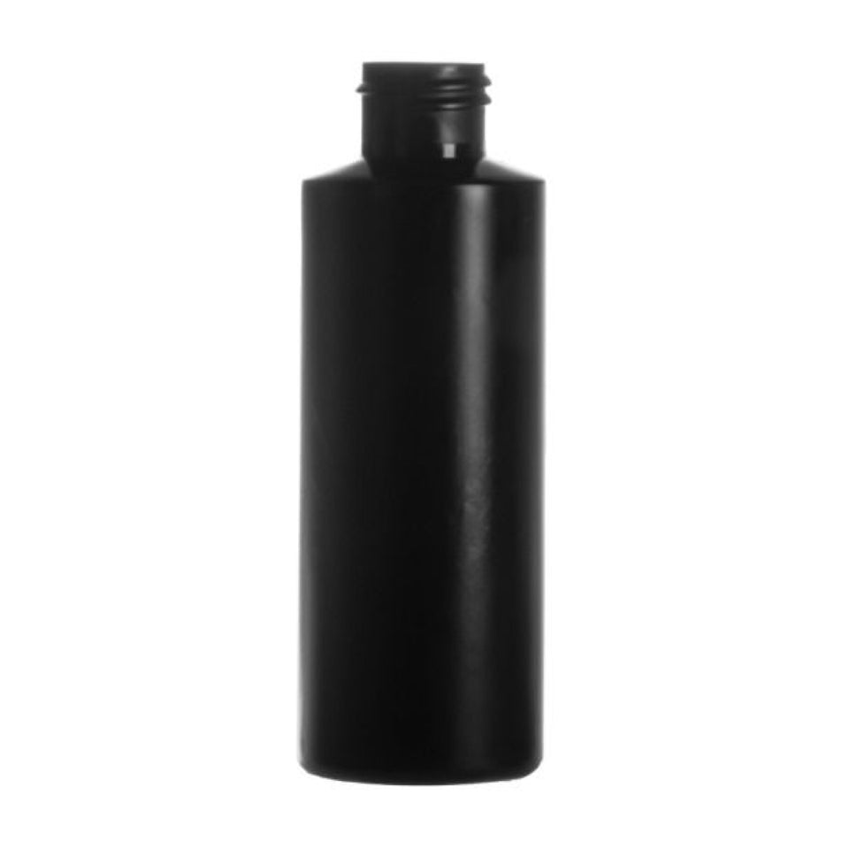 4 oz Cylinder Round HDPE Bottles - Black - Plastic Bottle | General Bottle Supply