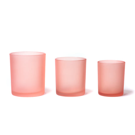 15oz Glass Candle Jar - Peach Frosted - Glass Jar | General Bottle Supply