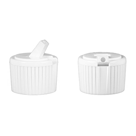 Polytop Ribbed Cap PS110 - White (24/410) - Dispensing Caps | General Bottle Supply
