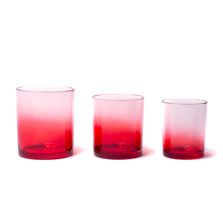 15oz Glass Candle Jar - Red Gradient - Glass Jar | General Bottle Supply