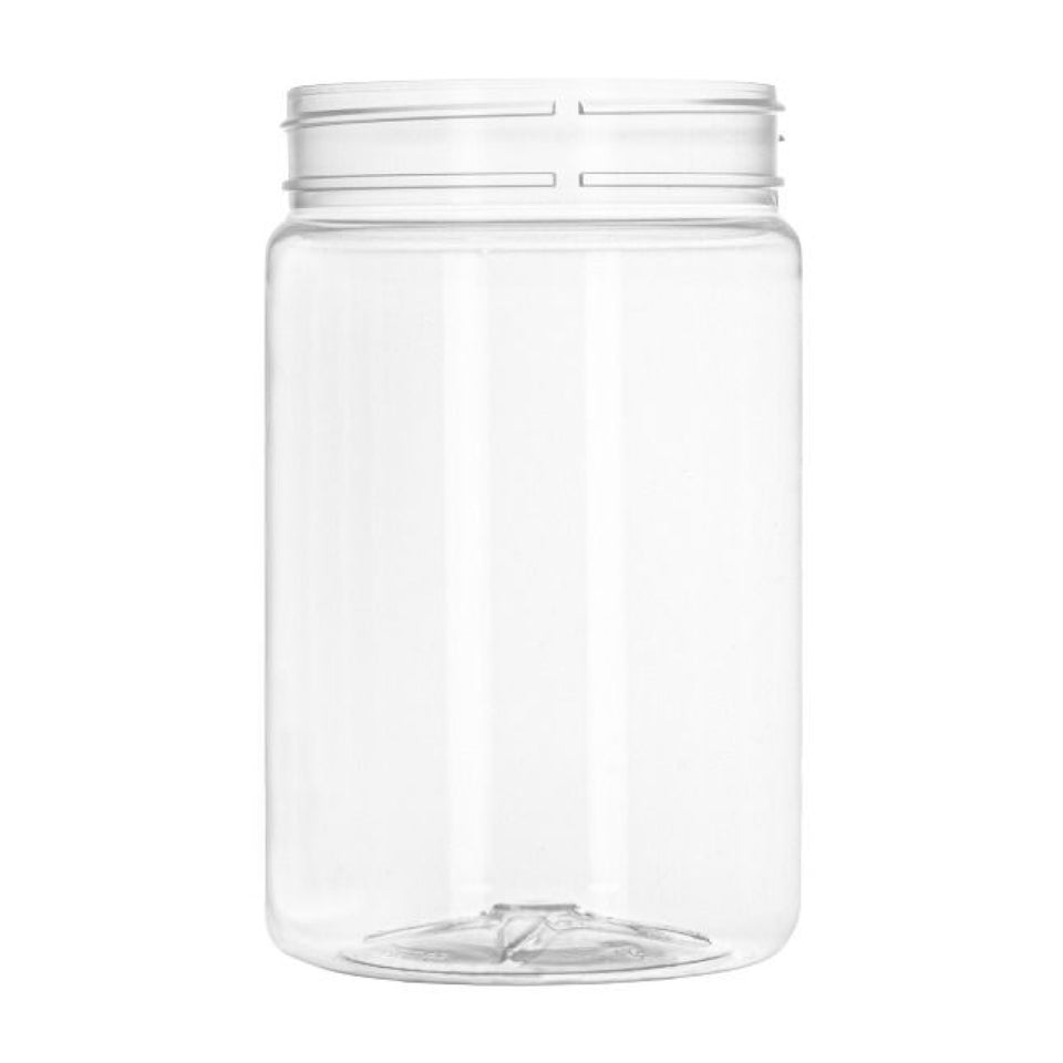 32 oz Round PET Plastic Jars - Clear - Plastic Jar | General Bottle Supply