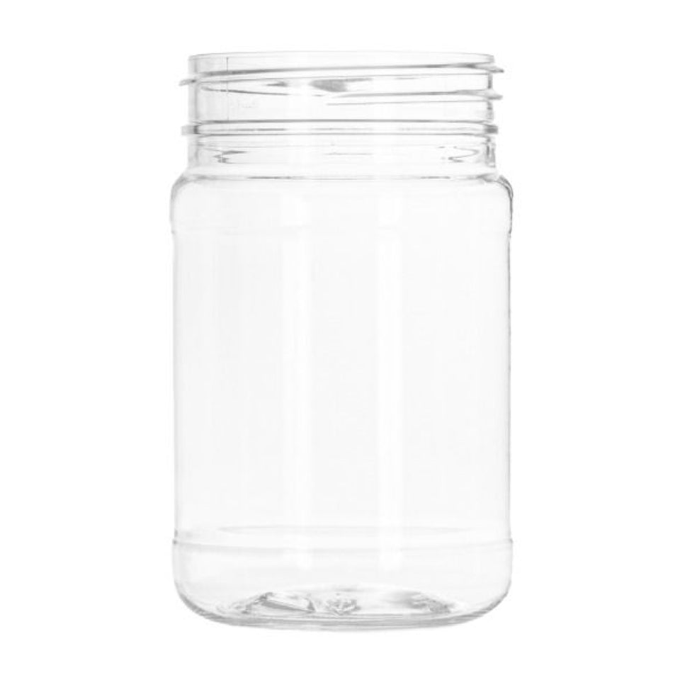 6 oz Round PET Plastic Jars - Clear - Plastic Jar | General Bottle Supply