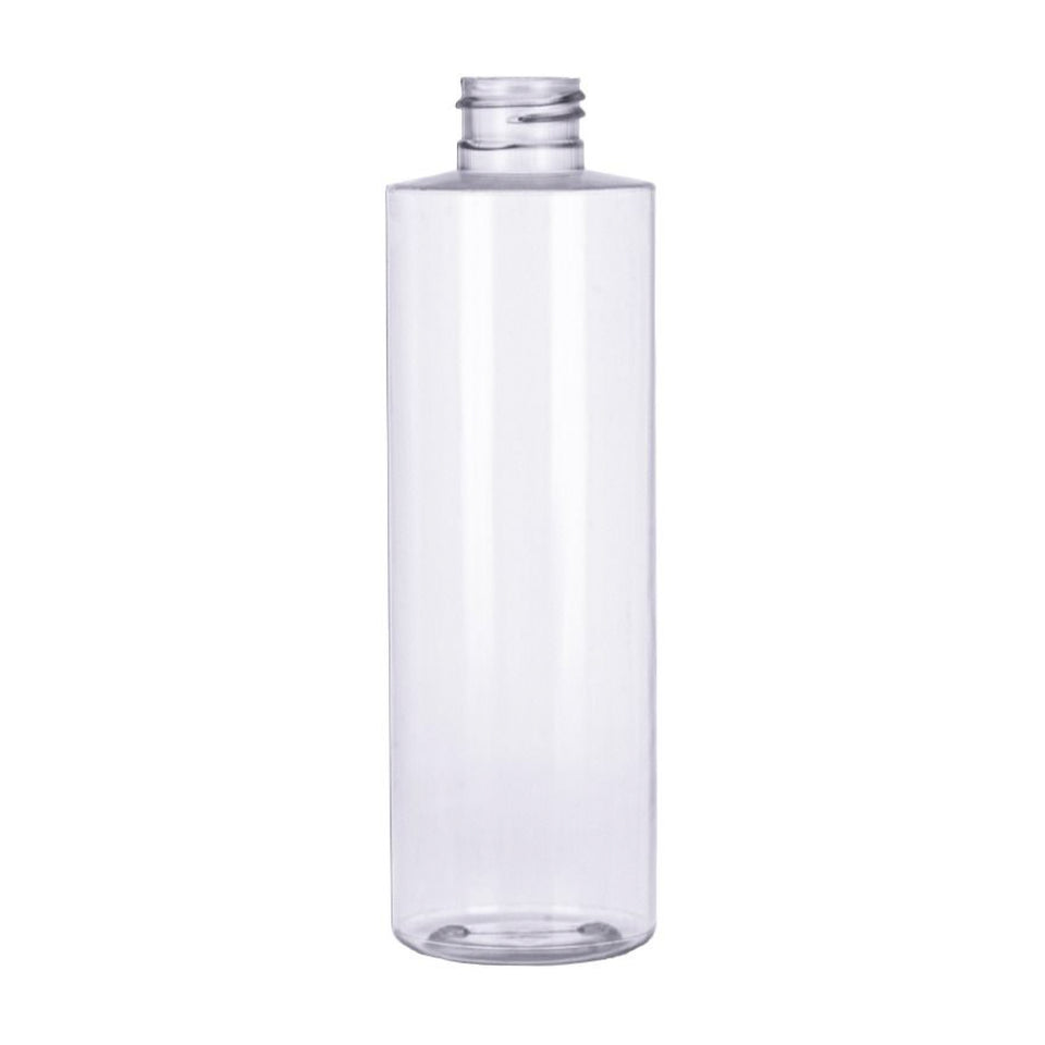 8 oz Cylinder Round PVC Bottles - Clear - Plastic Bottle | General Bottle Supply