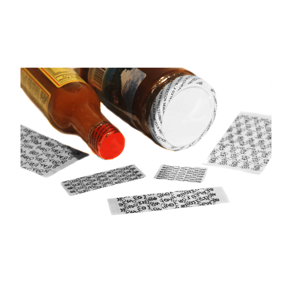 77x25mm Shrink Band with Black Print - Clear - Shrink Band | General Bottle Supply
