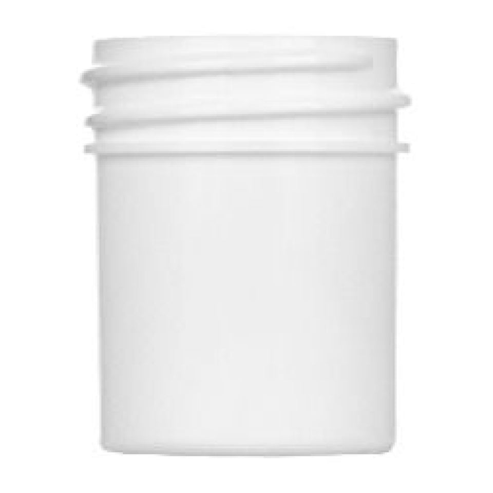 0.5 oz Single Wall Polypropylene - White - Plastic Jar | General Bottle Supply