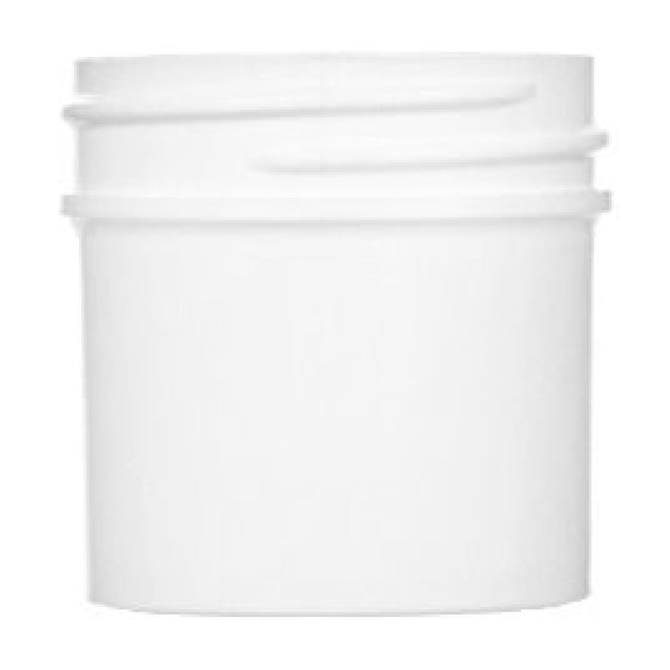 1 oz Single Wall Polypropylene - White (43/400) - Plastic Jar | General Bottle Supply