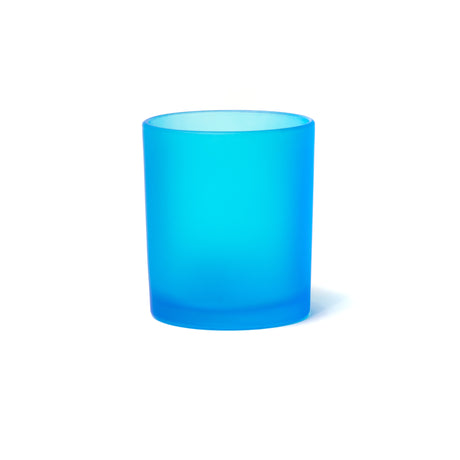 10oz Glass Candle Jar - Sky Blue Frosted - Glass Jar | General Bottle Supply
