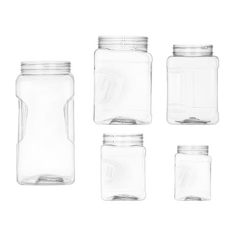 16 oz Square PET Jars - Clear - Plastic Jar | General Bottle Supply