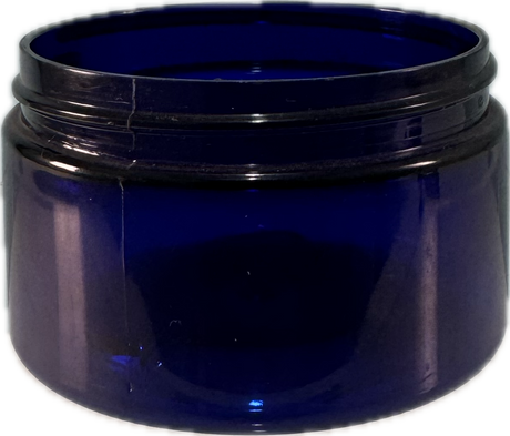 4 oz Wide Mouth PET Jars - Blue (Low Profile) - Plastic Jar | General Bottle Supply