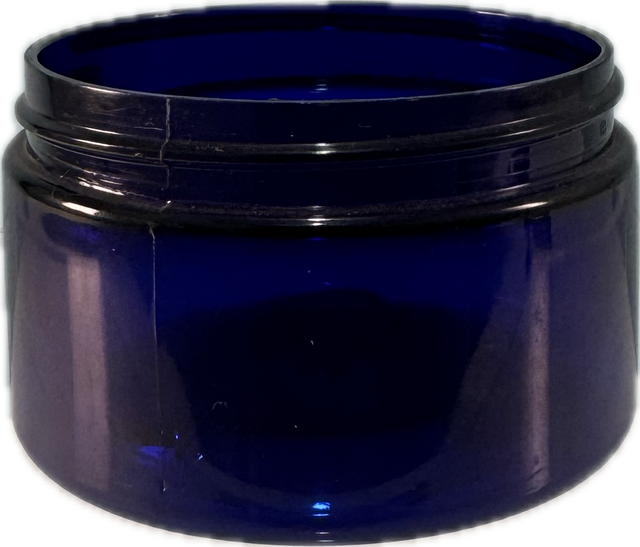 4 oz Wide Mouth PET Jars - Blue (Low Profile) - Plastic Jar | General Bottle Supply