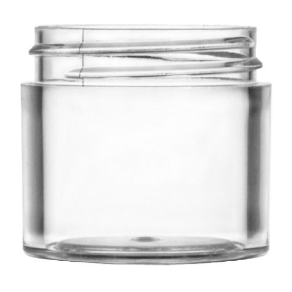 2 oz Thick Wall Plastic Jar Polystyrene - Clear - Plastic Jar | General Bottle Supply