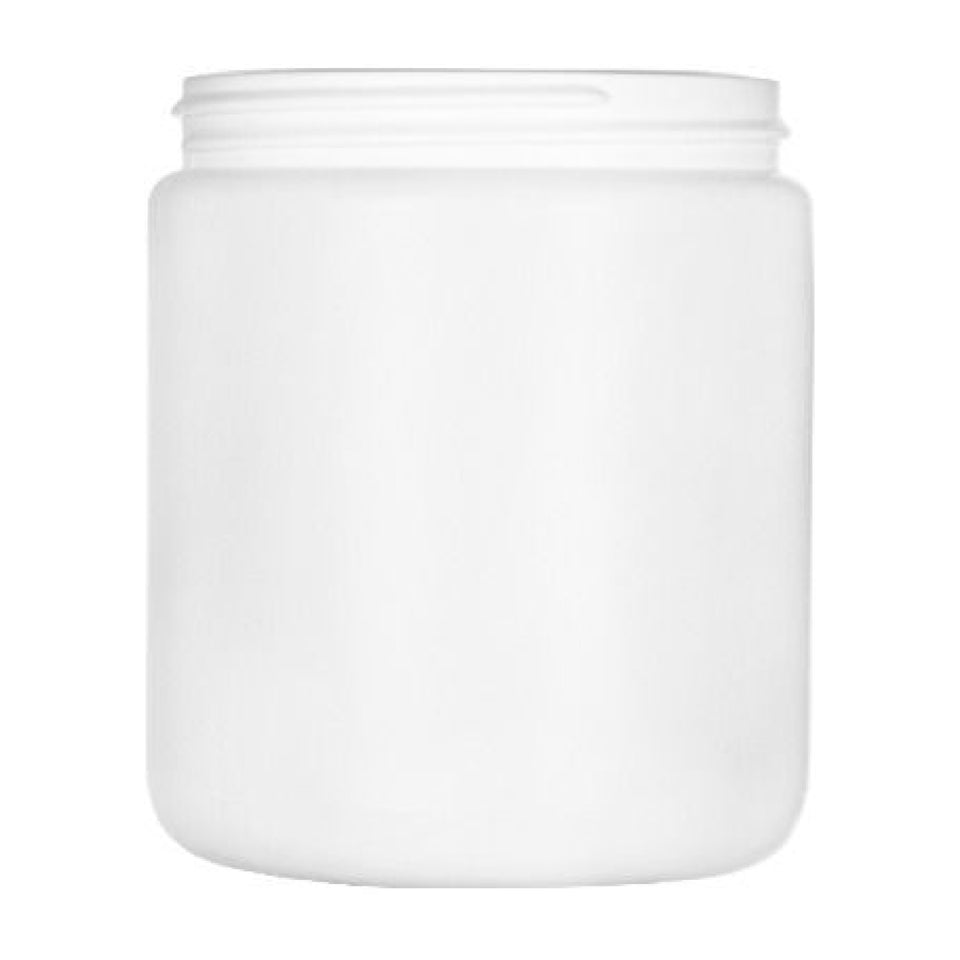 20 oz Wide Mouth HDPE Jars - White - Plastic Jar | General Bottle Supply