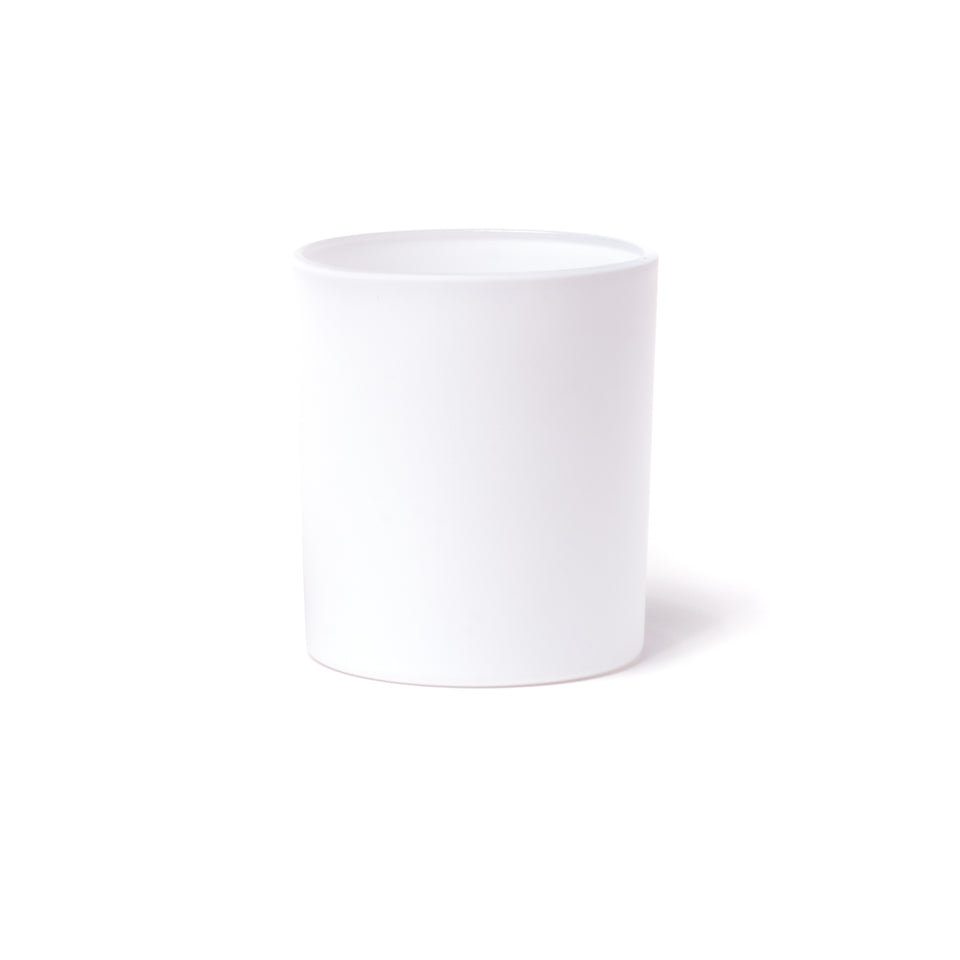 10oz Glass Candle Jar - Matte White - Glass Jar | General Bottle Supply