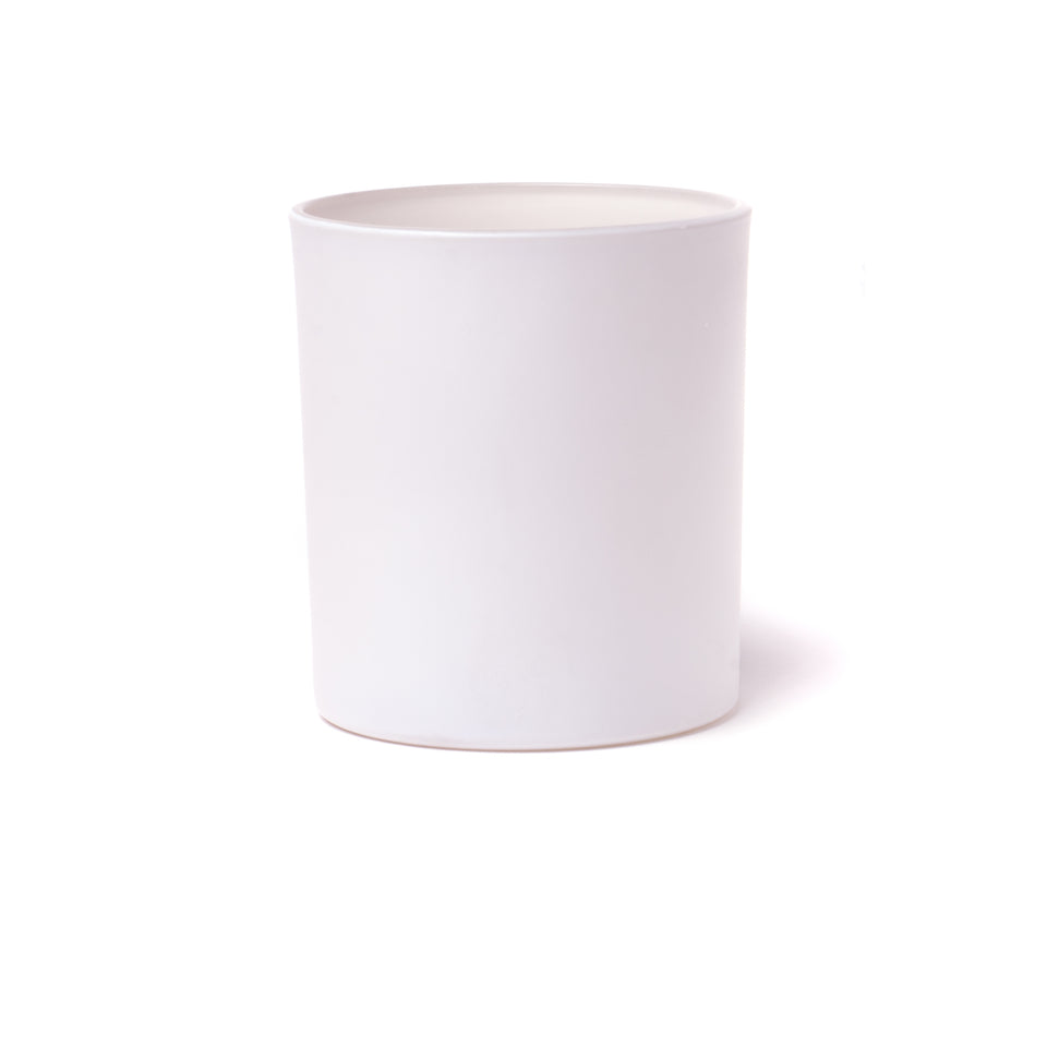 15oz Glass Candle Jar - Matte White - Glass Jar | General Bottle Supply