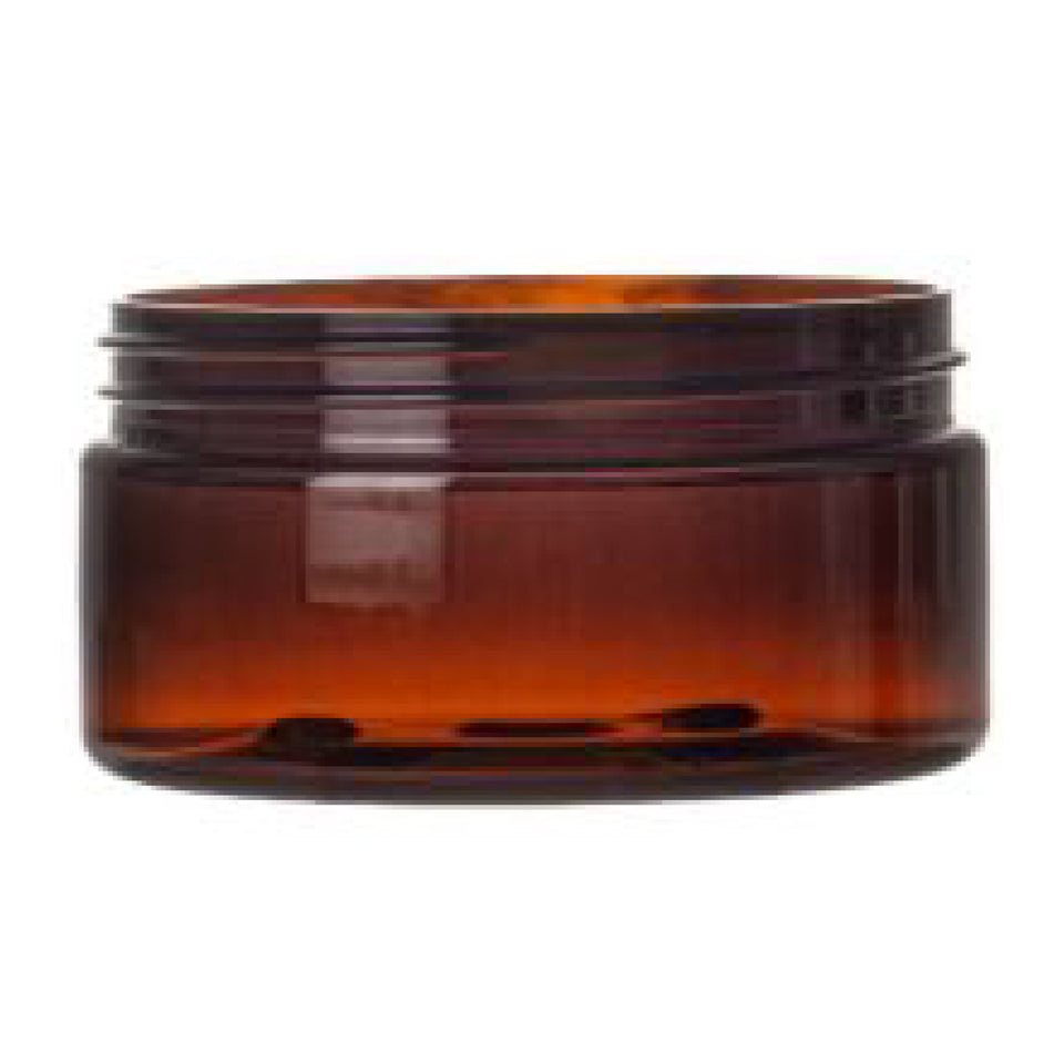 8 oz Wide Mouth PET Jars - Amber (Low Profile) - Plastic Jar | General Bottle