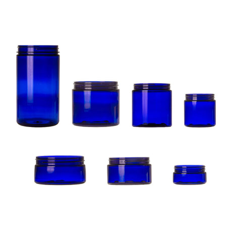 4 oz Wide Mouth PET Jars - Blue - Plastic Jar | General Bottle Supply