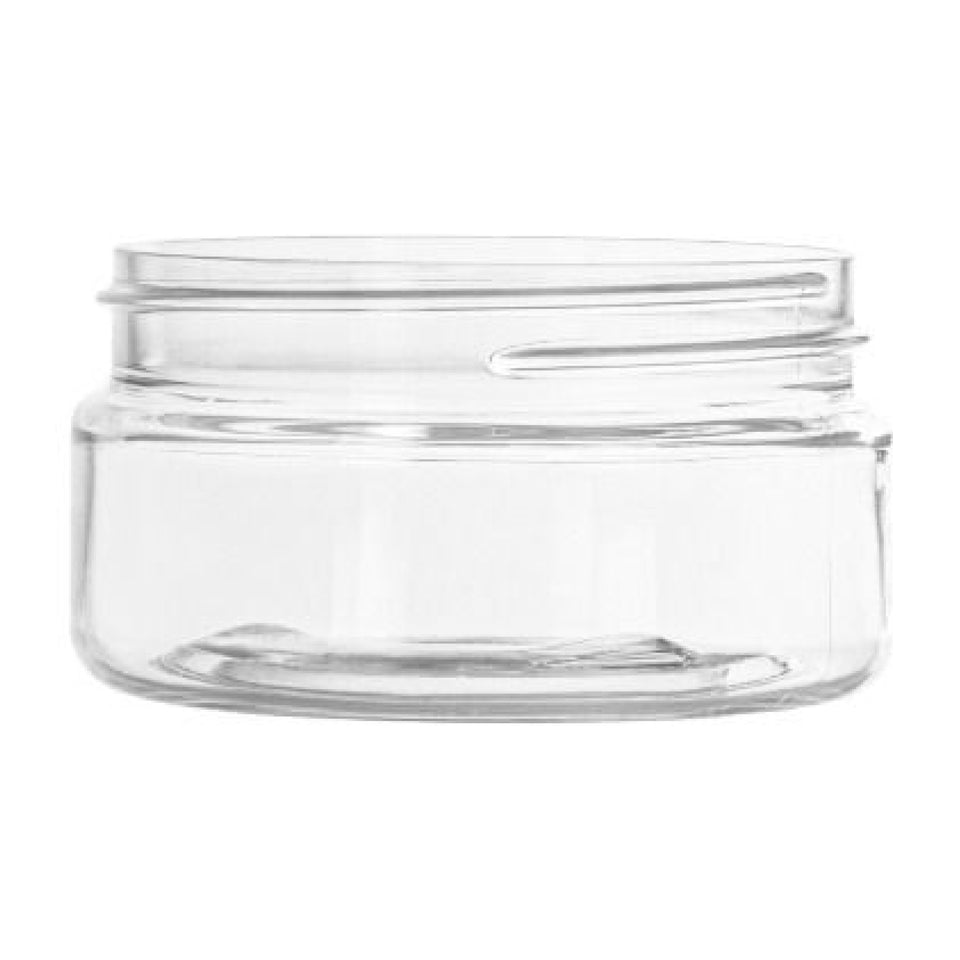2 oz Wide Mouth PET Jars - Clear (Low Profile) - Plastic Jar | General Bottle Supply