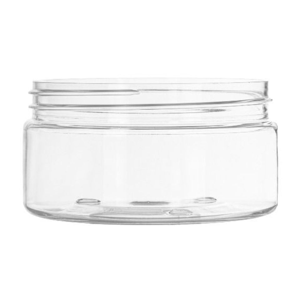 8 oz Wide Mouth PET Jars - Clear (Low Profile) - Plastic Jar | General Bottle Supply