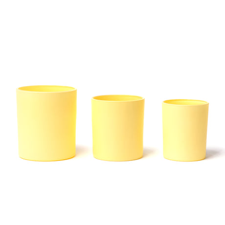 15oz Glass Candle Jar - Matte Yellow (Pastel) - Glass Jar | General Bottle Supply