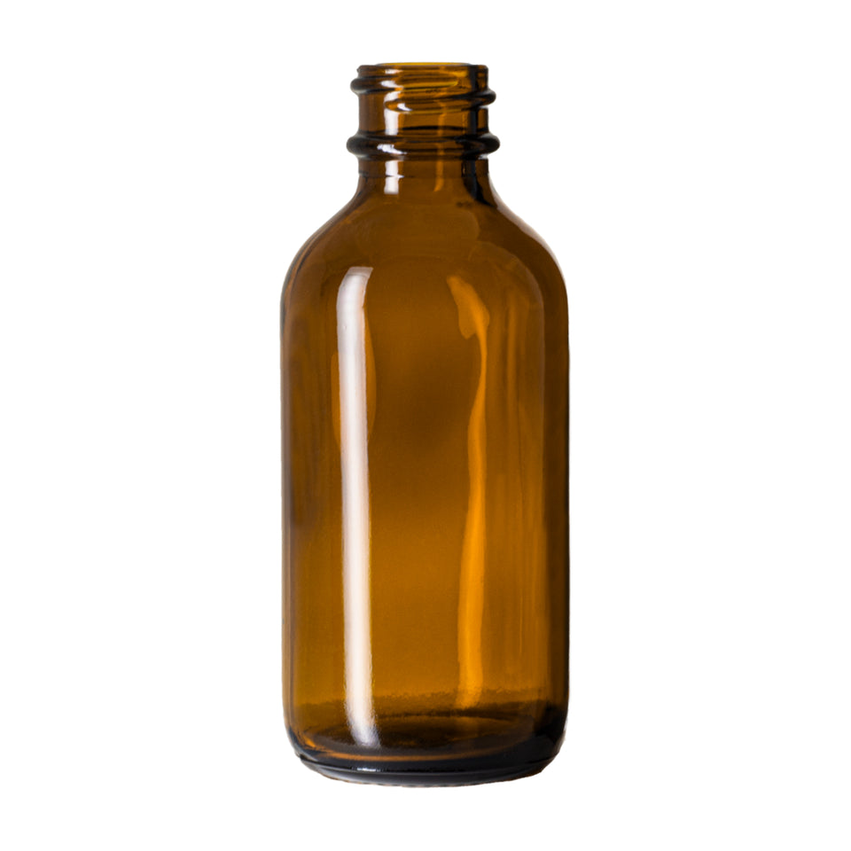 2 oz Boston Round Bottle - Amber - Glass Bottle | General Bottle Supply