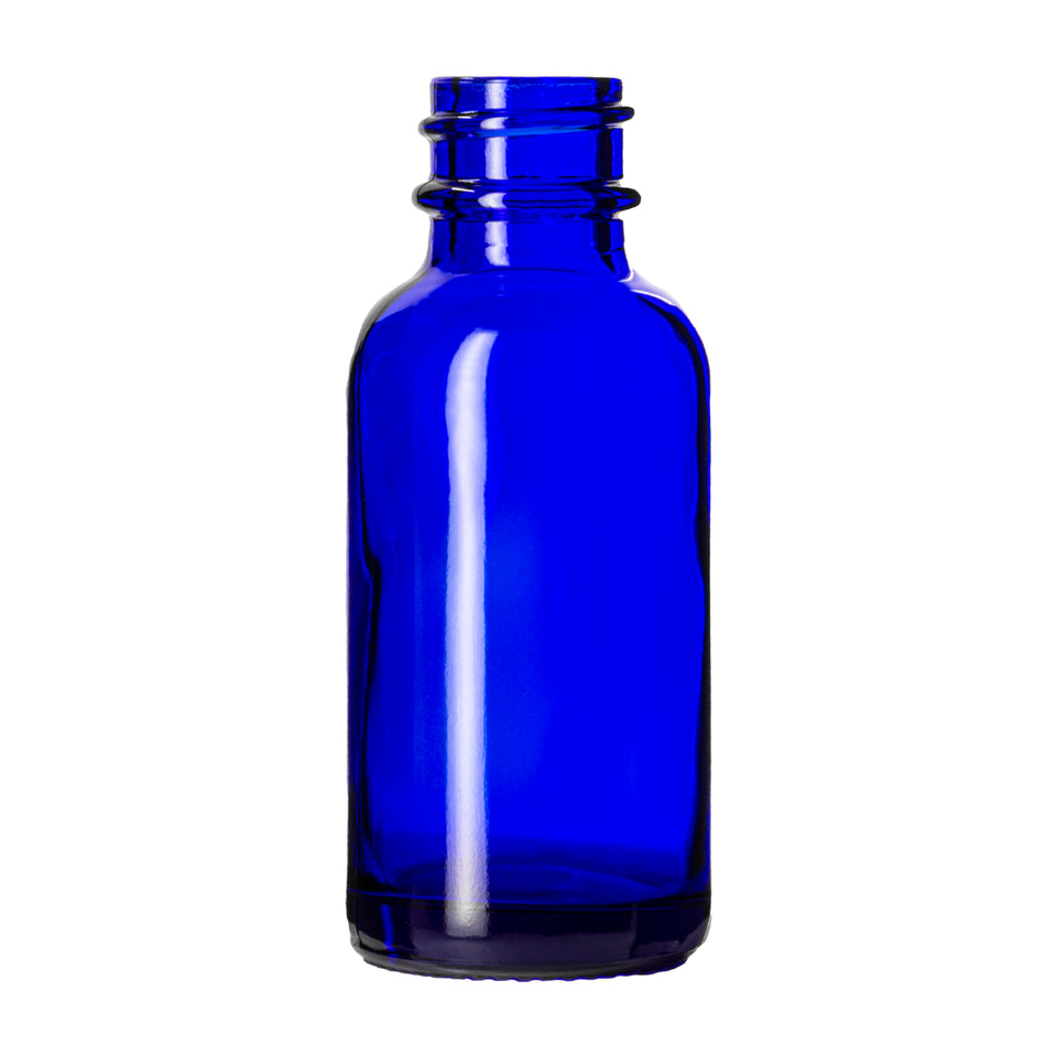 1 oz Boston Round Bottle - Cobalt Blue - Glass Bottle | General Bottle Supply