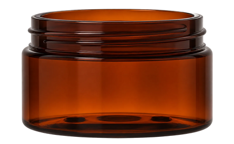 8 oz Wide Mouth PET Jars - Amber (Low Profile) - Plastic Jar | General Bottle