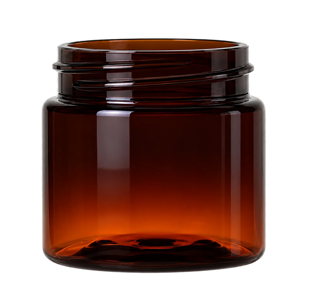 2 oz Wide Mouth PET Jars - Amber - Plastic Jar | General Bottle Supply