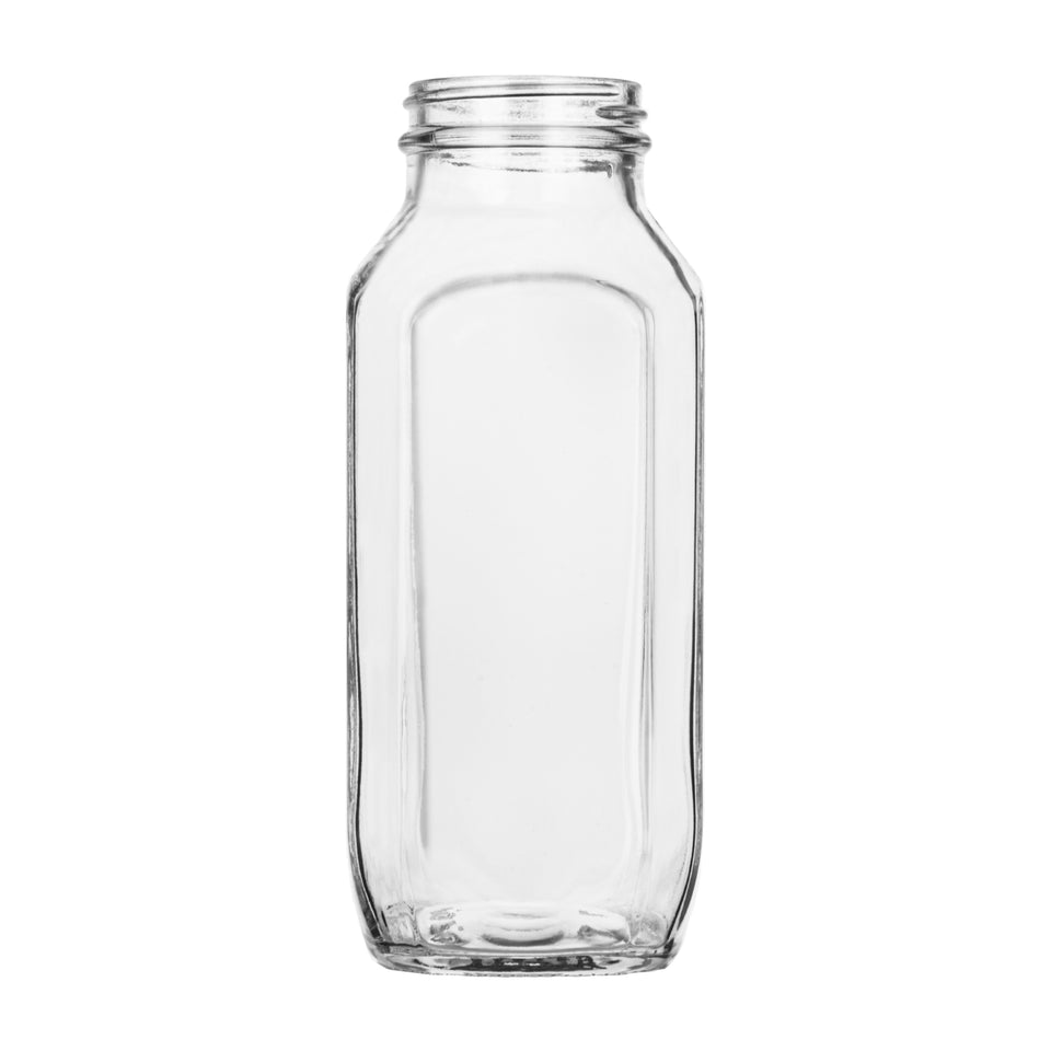 16 oz French Square Bottle - Glass Bottle | General Bottle Supply
