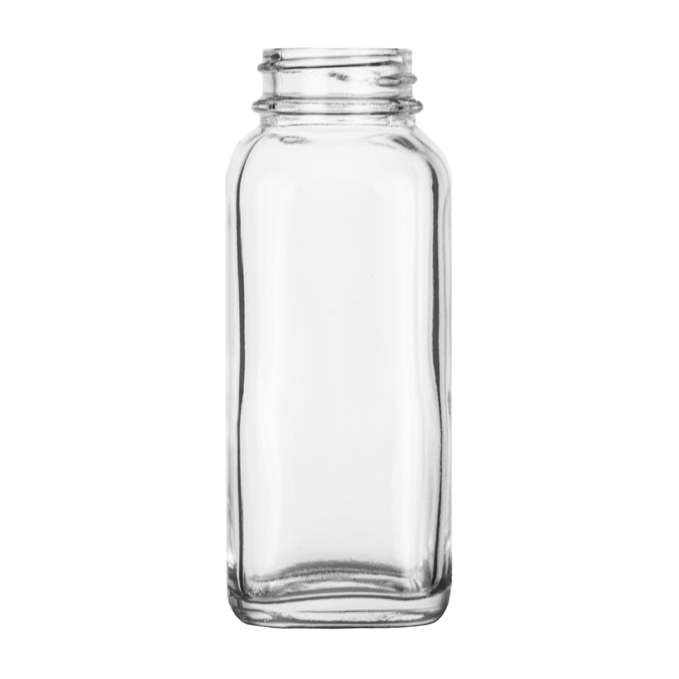 4 oz French Square Bottle - Glass Bottle | General Bottle Supply