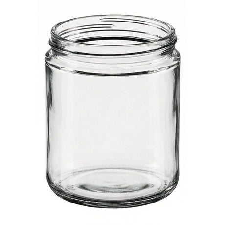 16 oz Straight Sided Glass Jars - Flint - Glass Jar | General Bottle Supply