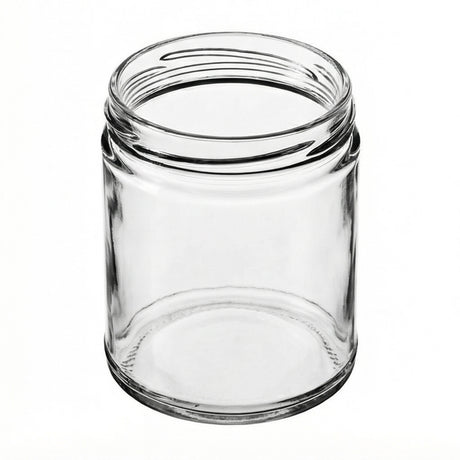 9 oz Straight Sided Glass Jars - Flint (70 Lug) - Glass Jar | General Bottle Supply