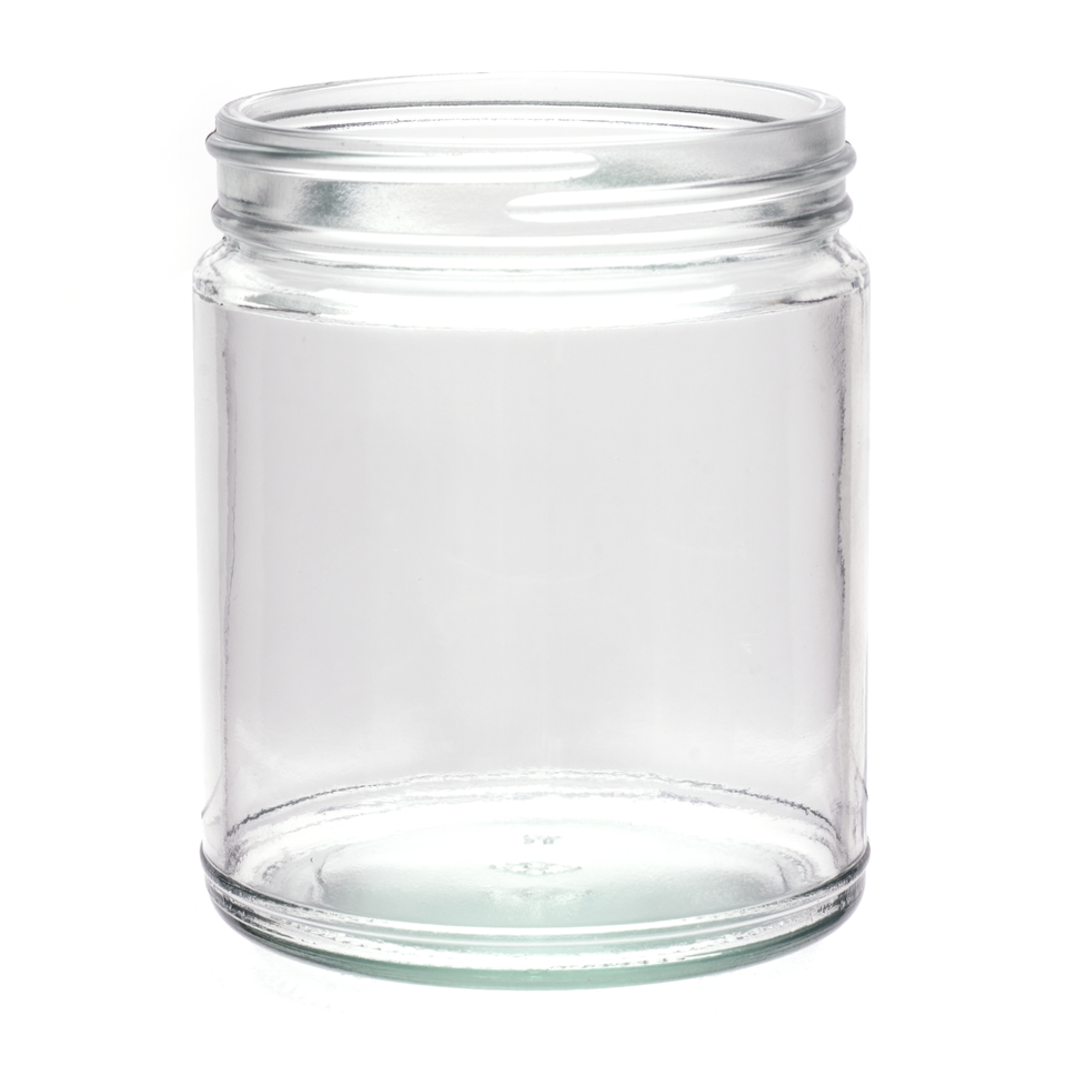 9 oz Straight Sided Glass Jars - Flint (70/400) - Glass Jar | General Bottle Supply