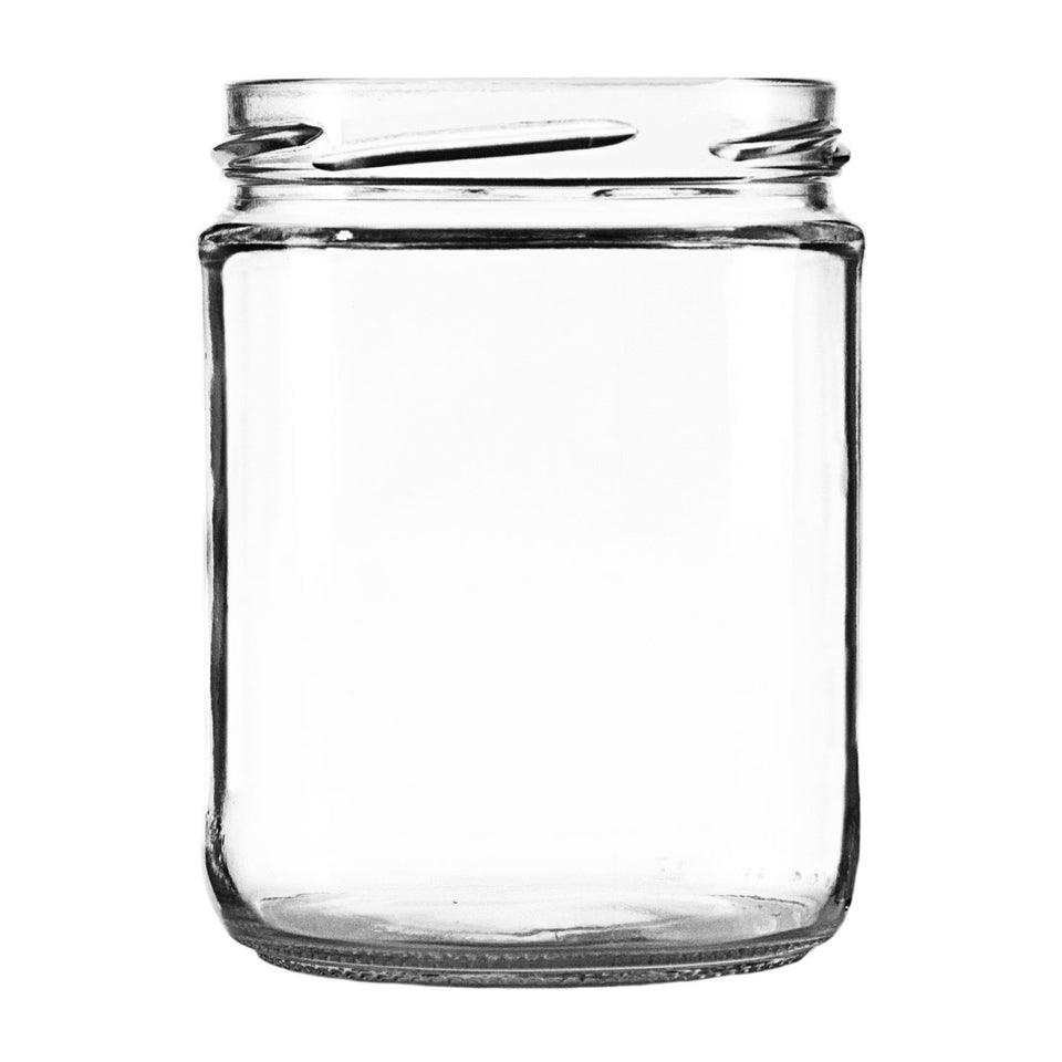 16 oz Wide Mouth Salsa Jar - Flint - Glass Jar | General Bottle Supply